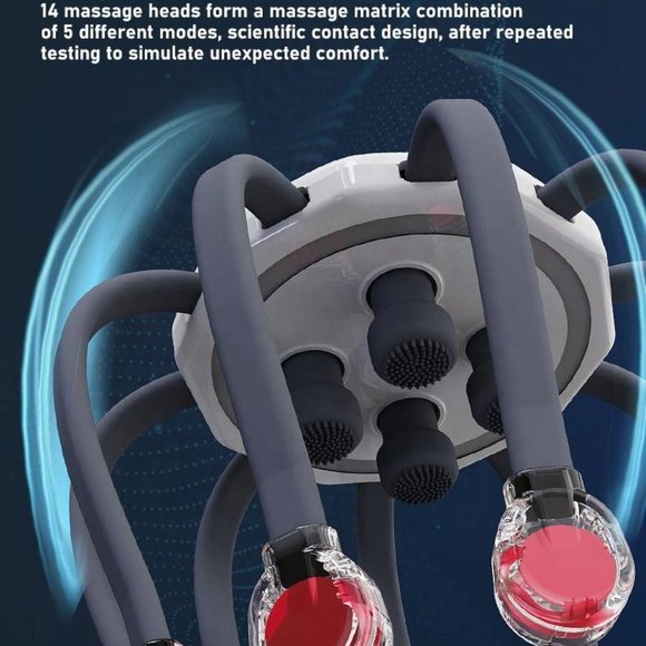 Head Massager electric scalp machine daul vibrating head massage octopus1FullKit - Picture 3 of 7